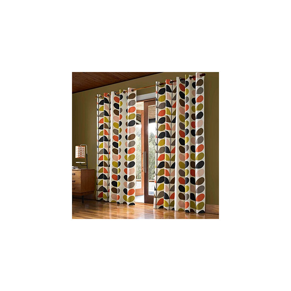 Orla Kiely - Multi Stem - Multi - Eyelet Curtains - 90x108"/229x274cm