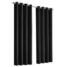LES4U Curtains Eyelet Woven Thermal Blackout Insulated Pair Window Treatment Super Soft Light Reducing 2 Panels Ring Top Curtains for Bedroom and