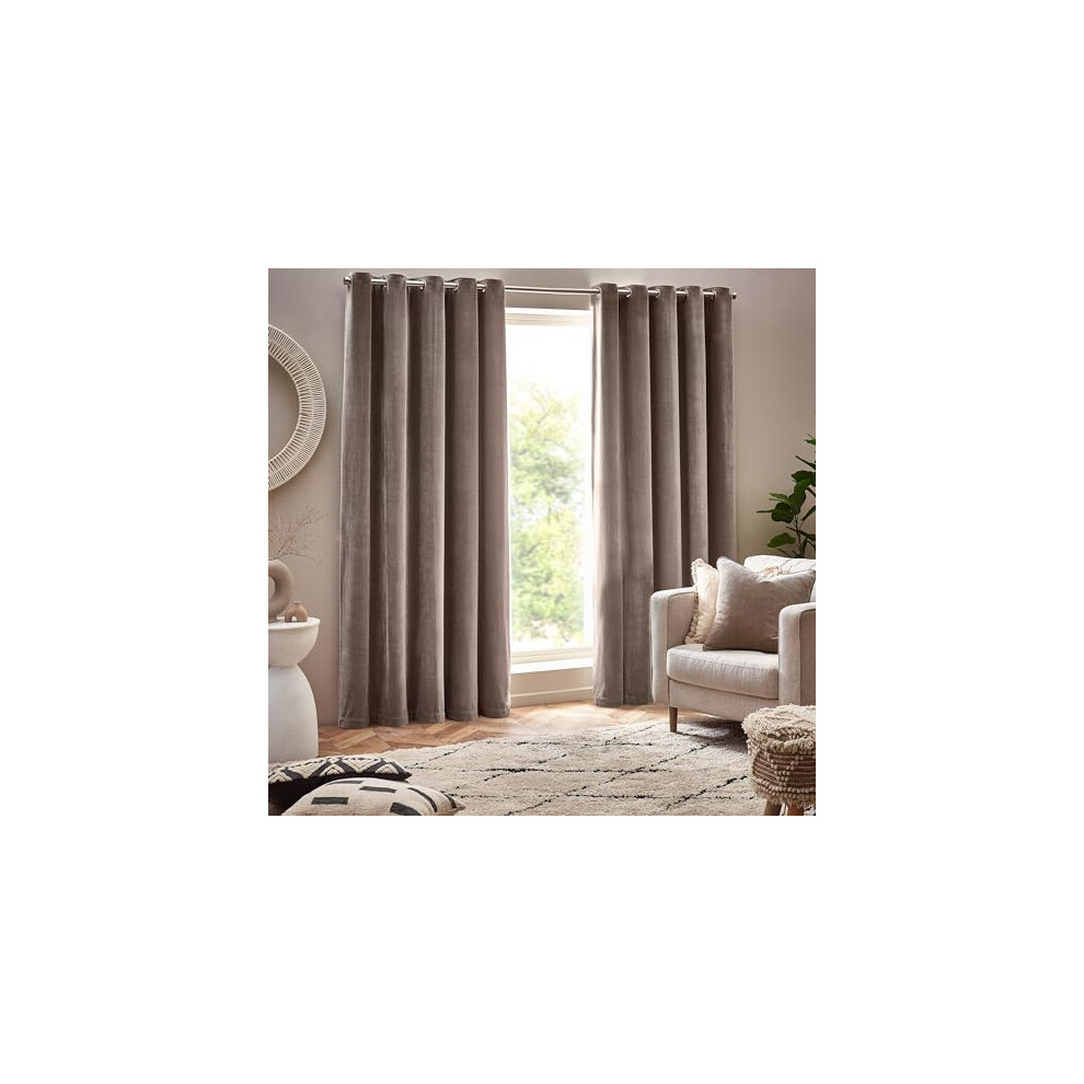 Neal's Yard Remedies Yard Heavy Chenille Velvet Eyelet Curtains
