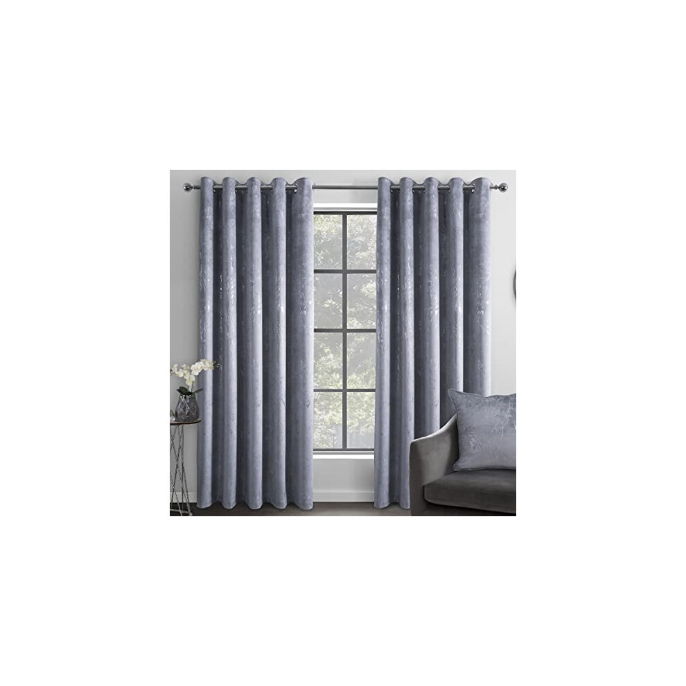 Sleepdown Curtains, Gray, 2 x 46" x 54"