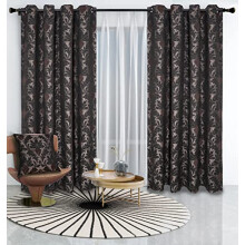 Prime Linens Richmond Curtains for Living Room Ring Top Jacquard Curtains Fully Lined Modern Panels Eyelet Curtains for Bedroom with Tie Backs