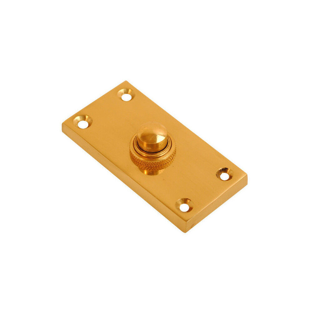 (Victorian Polished Brass) Door Bell Push Button Chrome, Brass, Satin Chrome, Black Antique Bell Push 5057670102874
