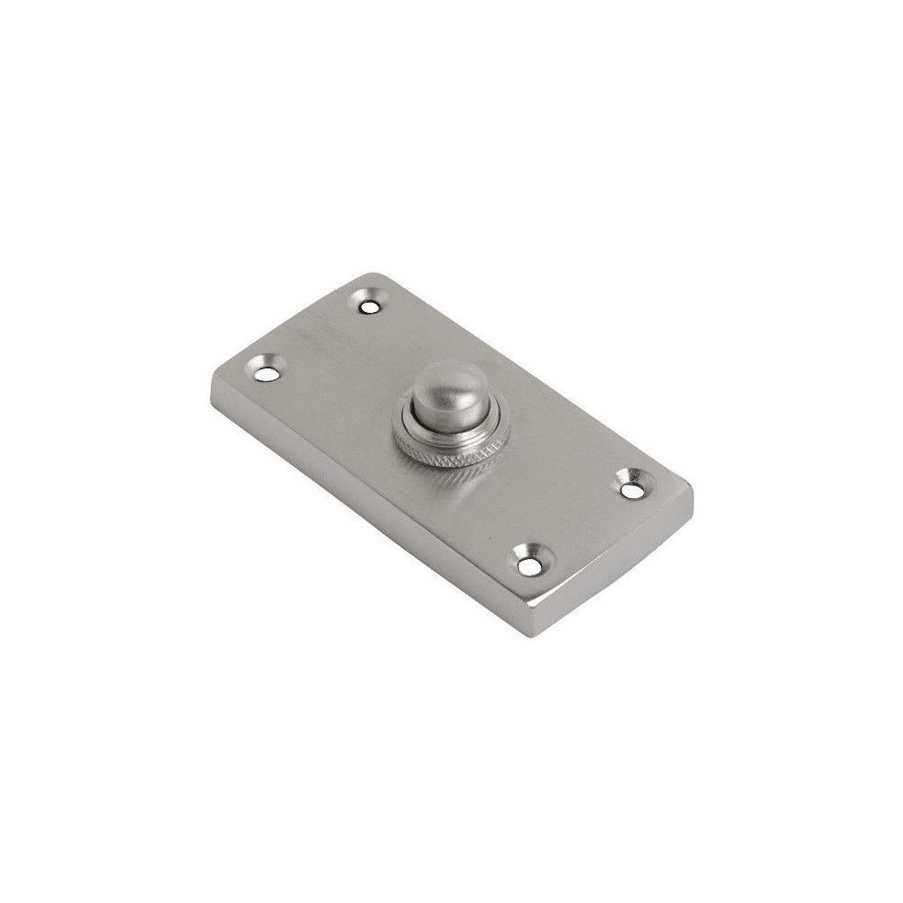 (Victorian Satin Chrome) Door Bell Push Button Chrome, Brass, Satin Chrome, Black Antique Bell Push 5057670102898