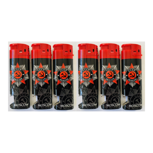 6-Pack Refillable Gas Lighters with Adjustable Flame and Built-in Bottle Opener
