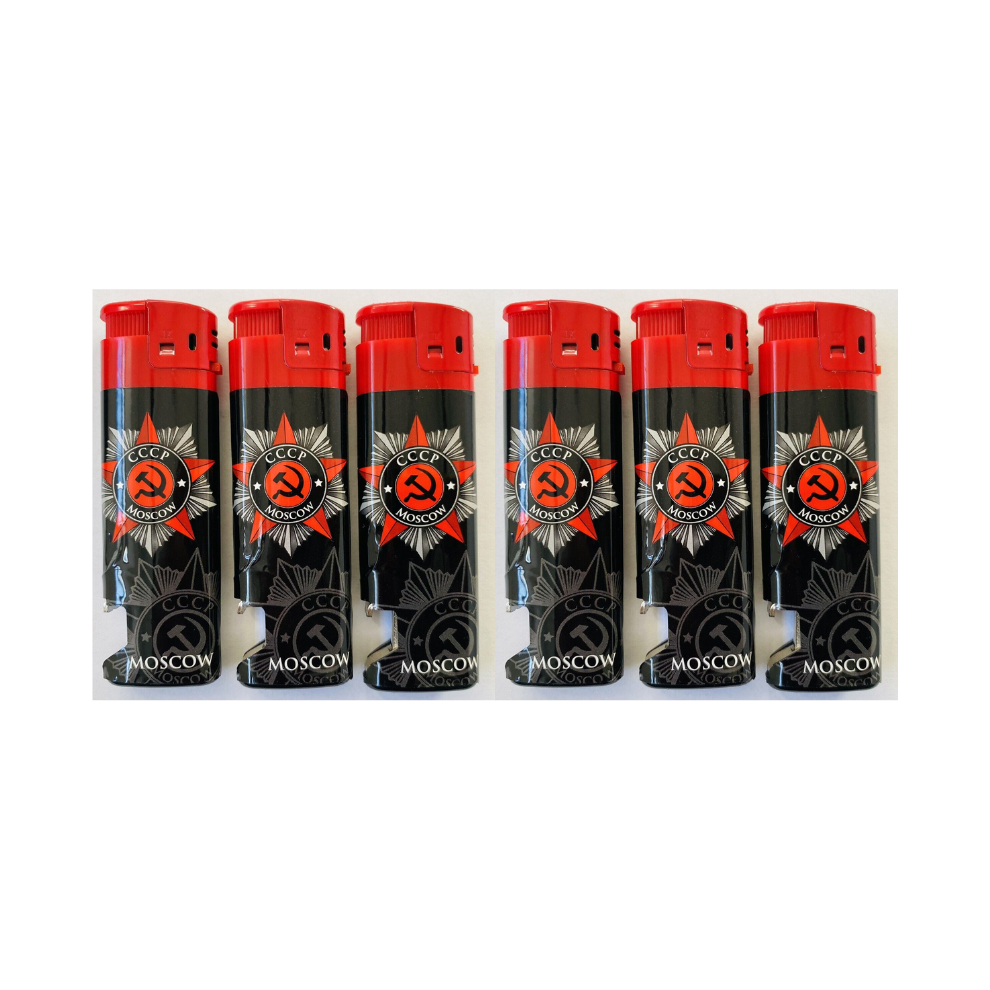 6 x LIGHTERS REFILLABLE GAS ADJUSTABLE FLAME BOTTLE OPENER Lighter