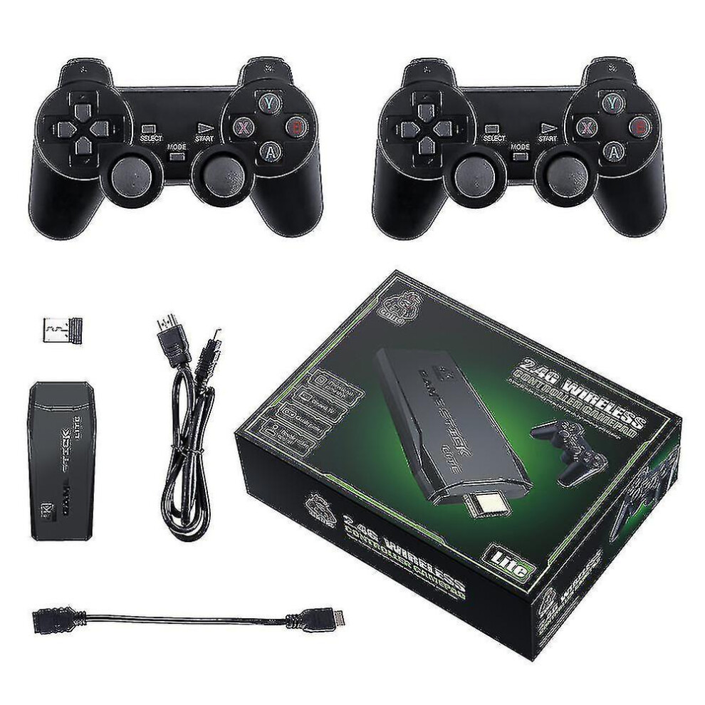 4K Wireless Hdmi Tv Game Stick Console 10000 Built-In Games 2 Wireless Gamepad 6956163488329
