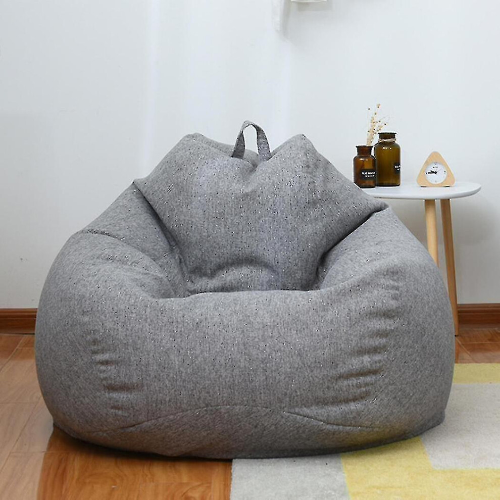 (Gray, 100 * 120cm) Brand New Extra Large Bean Bag Chairs Couch Sofa Cover Indoor Lazy Lounger For Adults Kids Hotsale!