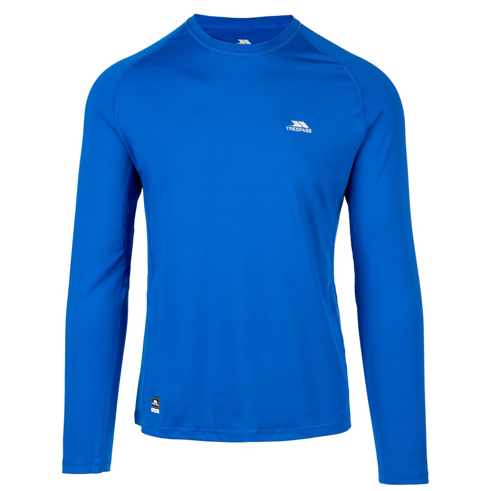 (L, Blue) Trespass Mens Base Layer Top Long Sleeve Nate