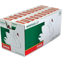 Swan Menthol Extra Slim Pre Cut Filter Tips - 1 Box of 20 Packets by Trendz