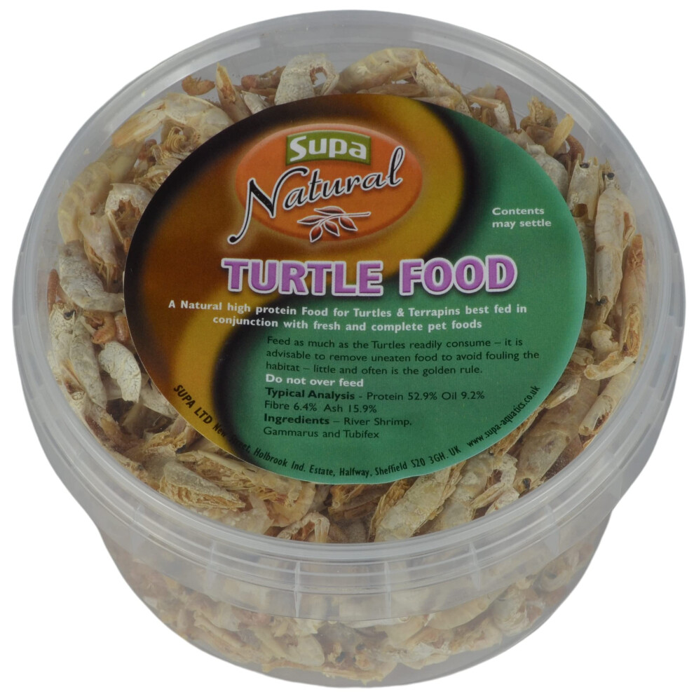 Supa Natural Turtle & Terrapins Food, 500ml Tub, Made Using Premium Quality Natural Ingredients.,Pink & White