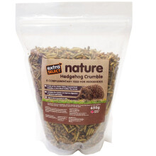 Extra Select Nature Hedgehog Crumble: Pro-Biotic, High-Protein Dry Hedgehog Food, Enriched with Black Soldier Fly Larvae - 650g Bag