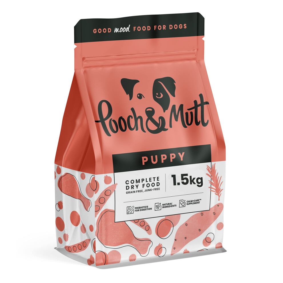 Pooch & Mutt - Complete Puppy Dry Dog Food (Grain Free), Chicken & Superfood Blend, 1.5kg