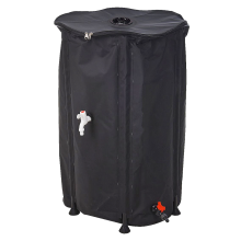 (250 Litre) Large 250L or 500L Rain Water Butt Rainwater Tank Barrell Lid Tap Hose Garden Black