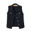 (Black, S) Women Spring And Autumn Coats Solid Sleeveless Denim Jacket Outerwear 1