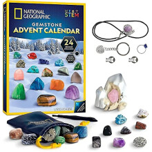 National Geographic Gemstone Advent Calendar - Advent Calendar For Kids With 24 Gemstones To Open Each Day A Complete Rock Collection Christmas Countd