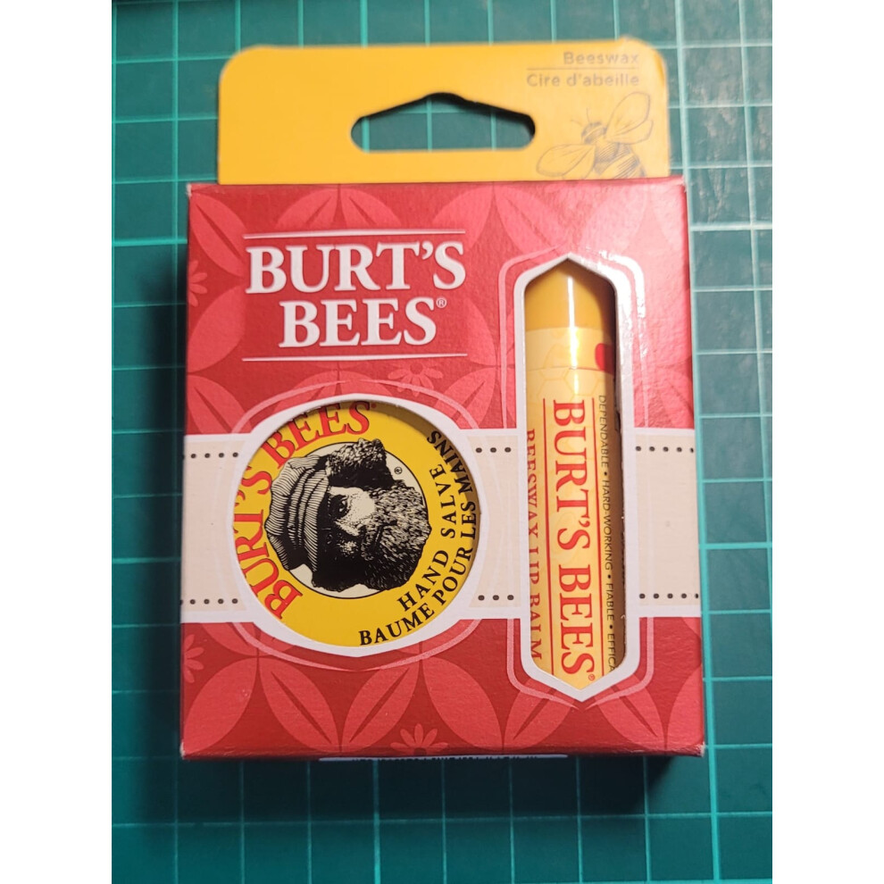 BURTS BEES Beeswax Lip Balm Tube 4.25g + Tin 8.5g Gift Set