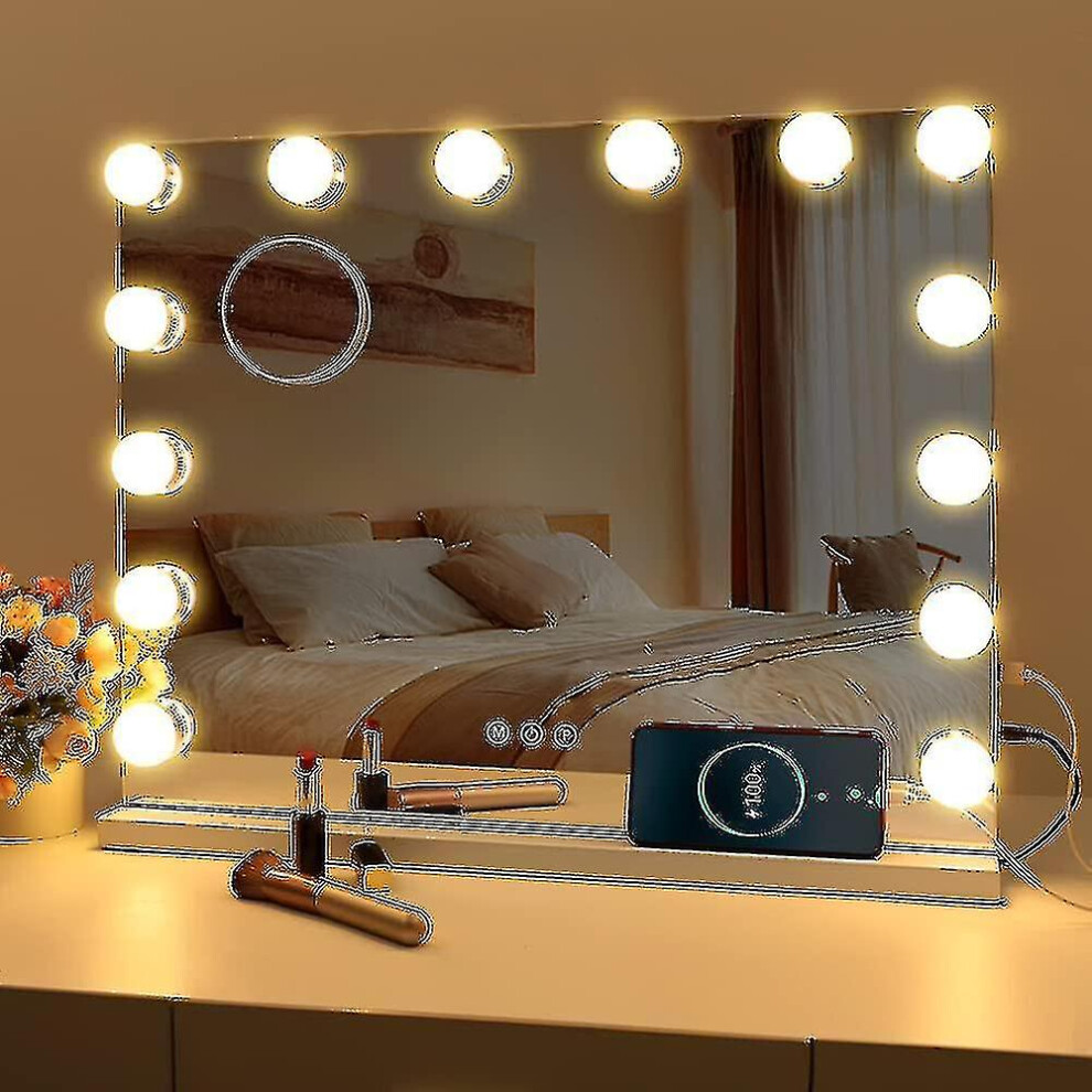 Hollywood Mirror Usb Makeup With Lights Lighted 10 Bulbs 3 Lighting Modes(only Lights) Fastly