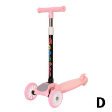 Children Scooter 3 Glowing Wheels Folding Scooter Height Adjustable Children's Kick Scooter Outdoor Exercise Toys For Kids 3-12