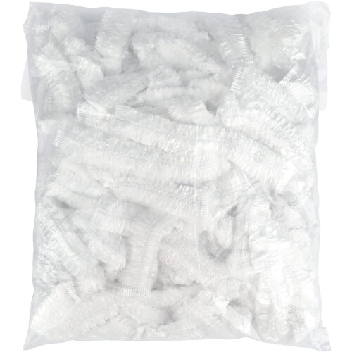 100PCS Disposable Shower Caps - 44CM Plastic Elastic Bath Cap