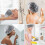 100PCS Disposable Shower Caps - 44CM Plastic Elastic Bath Cap 4