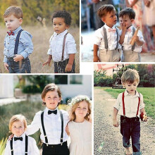 (Adjustable Kids Suspenders With Bowtie) Adjustable Kids Suspenders With Bowtie