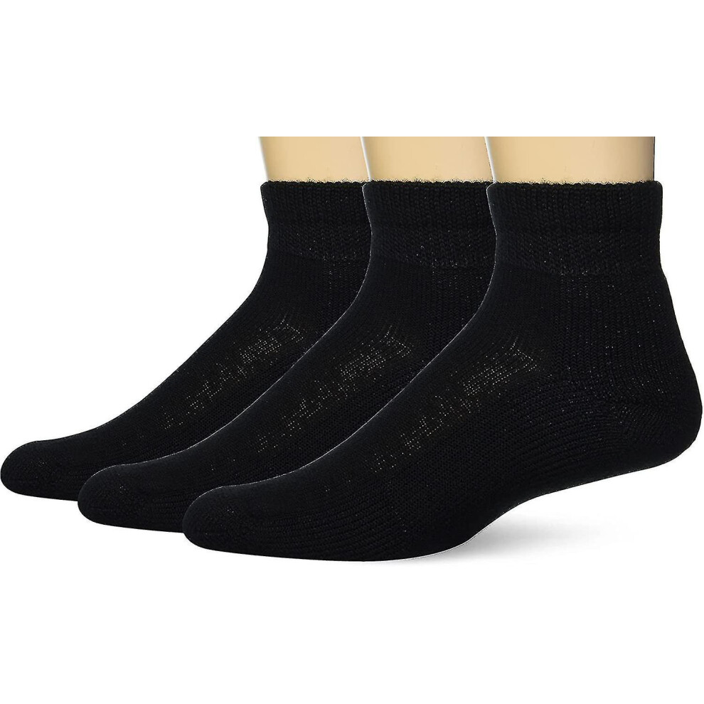 (Black (3 Pair), Large) Thorlos Unisex-adult Jmx Maximum Cushion Ankle Running Socks