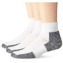 (WhiteNavy (3 Pairs), Medium) Thorlos Unisex-adult Jmx Maximum Cushion Ankle Running Socks