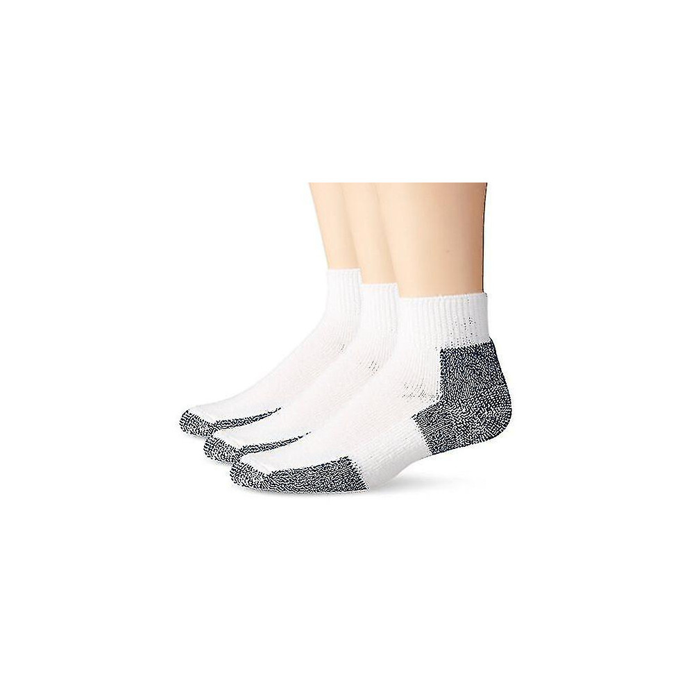 (WhiteNavy (3 Pairs), Medium) Thorlos Unisex-adult Jmx Maximum Cushion Ankle Running Socks