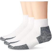 (WhiteNavy (3 Pair), X-Large) Thorlos Unisex-adult Jmx Maximum Cushion Ankle Running Socks