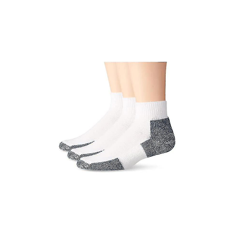 (WhiteNavy (3 Pair), X-Large) Thorlos Unisex-adult Jmx Maximum Cushion Ankle Running Socks
