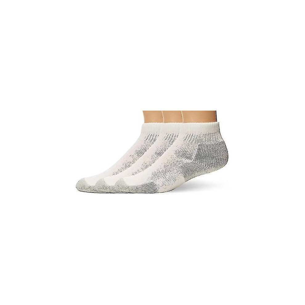 (WhitePlatinum (3 Pair), Medium) Thorlos Unisex-adult Jmx Maximum Cushion Ankle Running Socks