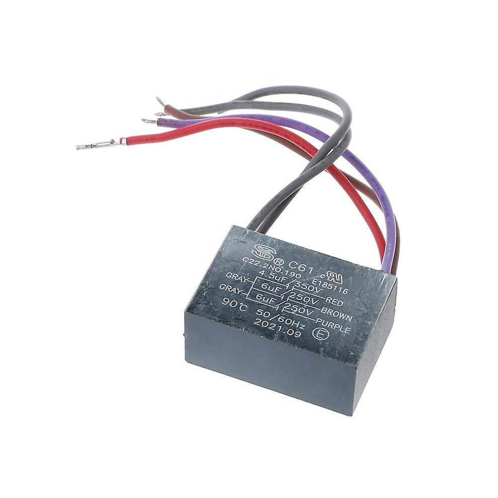 Cbb61 Ceiling Fan Capacitor 4.5Uf 6Uf 6Uf 5 Wire 250V 5 Speed Starting Capacitor 7669442658908
