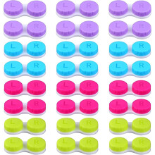 24 Pack Acsergery Gift Contact Lens Cases Contact Lens Holder Box Left/right Eyes Contact