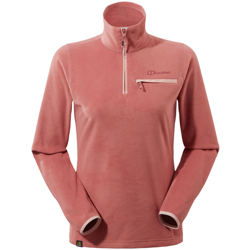 (16, Ashed Rose) Berghaus Womens Prism 2.0 Half Zip Walking Hiking Fleece Jumper Top