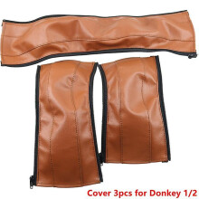 (donkey1 2 3pcs brown) Pram Armrests Covers For Bugaboo Donkey 1 2 3 5 Stroller Pu Leather Protective Case Handle Bumber Covers Strollers Accessories