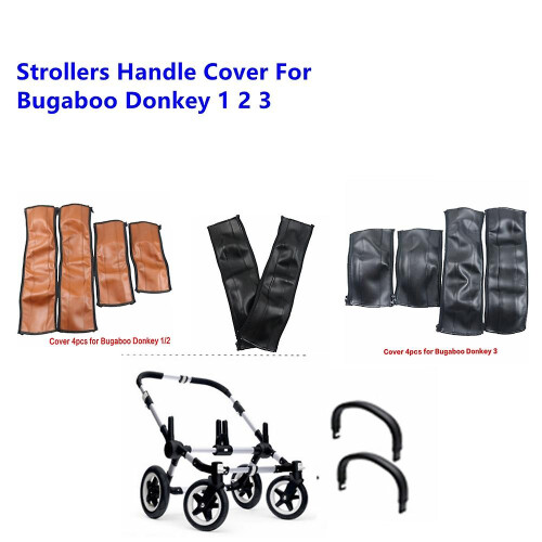 (customization 2pc) Pram Armrests Covers For Bugaboo Donkey 1 2 3 5 Stroller Pu Leather Protective Case Handle Bumber Covers Strollers Accessories 2