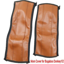 (donkey1 2 mom brown) Pram Armrests Covers For Bugaboo Donkey 1 2 3 5 Stroller Pu Leather Protective Case Handle Bumber Covers Strollers Accessories