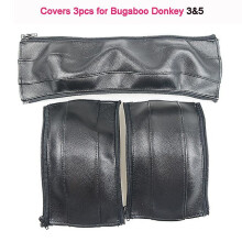 (donkey3 5 3pcs black) Pram Armrests Covers For Bugaboo Donkey 1 2 3 5 Stroller Pu Leather Protective Case Handle Bumber Covers Strollers Accessories