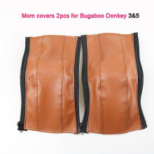 (donkey3 5mom brown) Pram Armrests Covers For Bugaboo Donkey 1 2 3 5 Stroller Pu Leather Protective Case Handle Bumber Covers Strollers Accessories