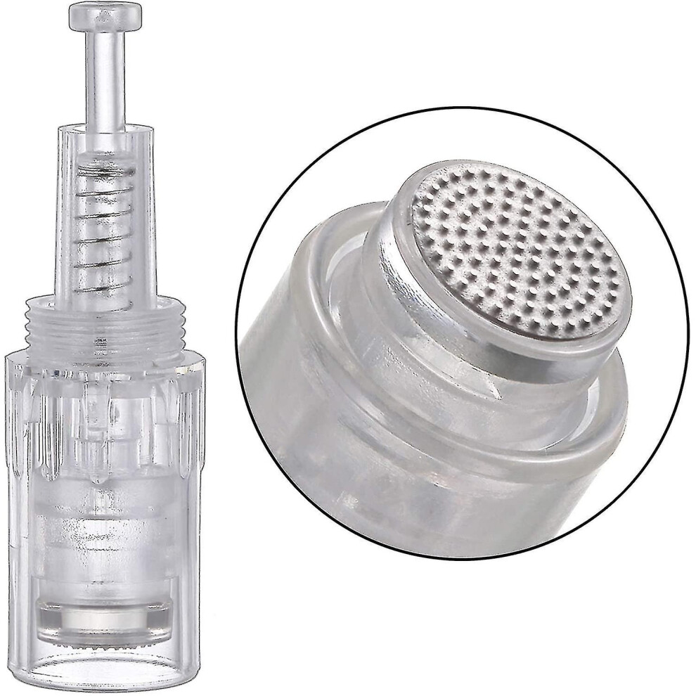 10 Pcs Nano Round Microneedling Cartridges Needles Screw Port Replacement For Electric Derma Pen Micro Needle Pen