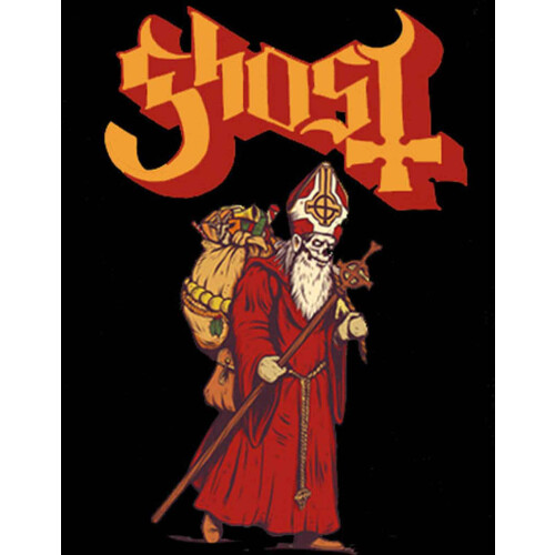 Ghost (L, Black) Ghost Greetings From Papa Noel T Shirt 1