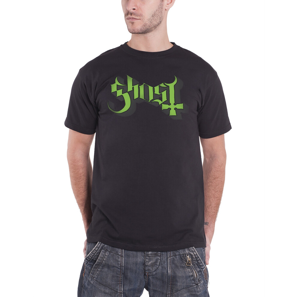 (M, Black) Ghost Green Keyline T Shirt