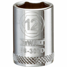 Metric Shallow Socket, 6-Point, 3/8 In. Drive, 12mm - DWMT86307OSP