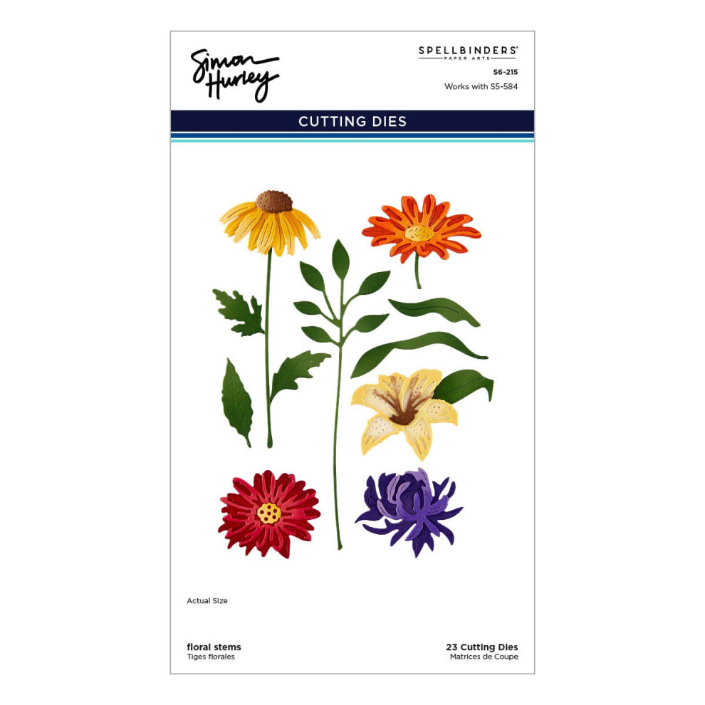 Spellbinders Etched Dies By Simon Hurley-Floral Stems Photosynthesis S6215