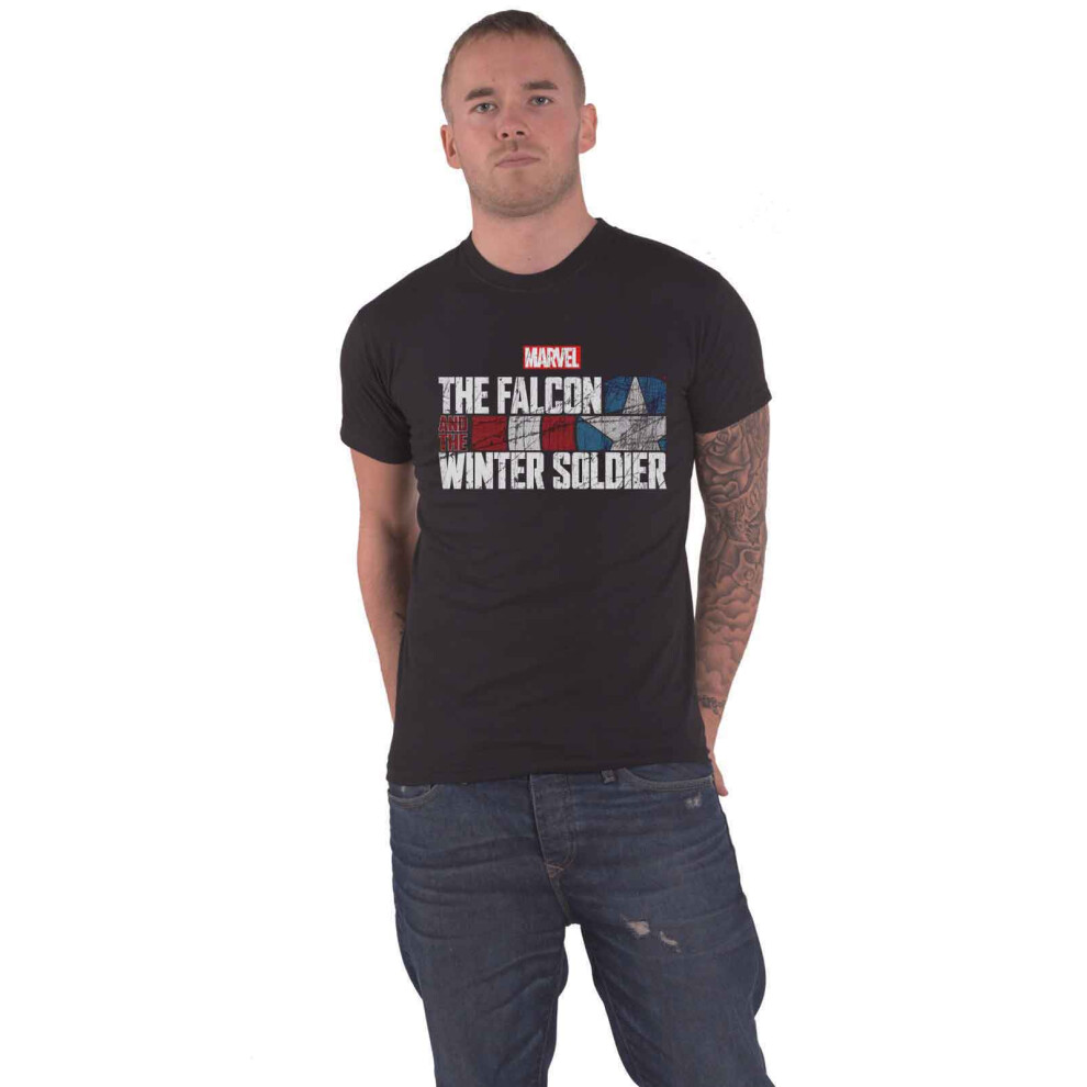 Falcon & Winter Soldier Text Logo T Shirt