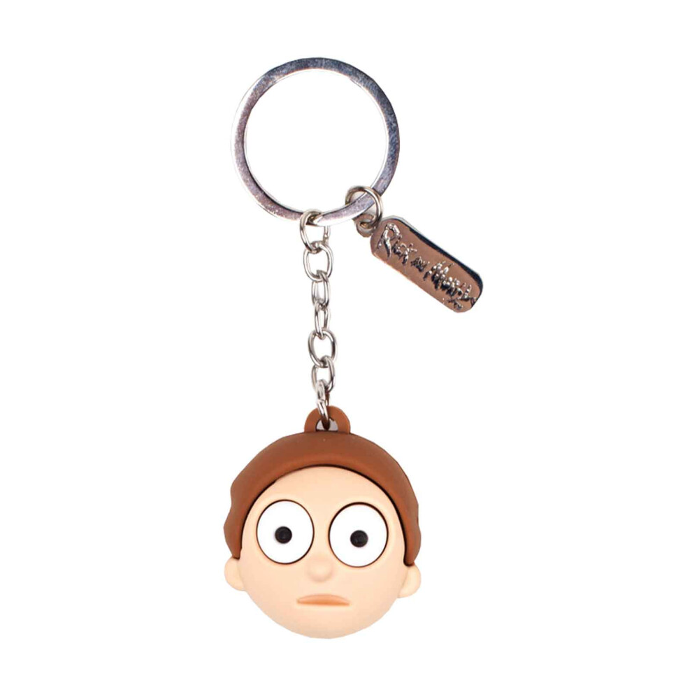 Rick and Morty Keyring 3D Morty Face Keychain