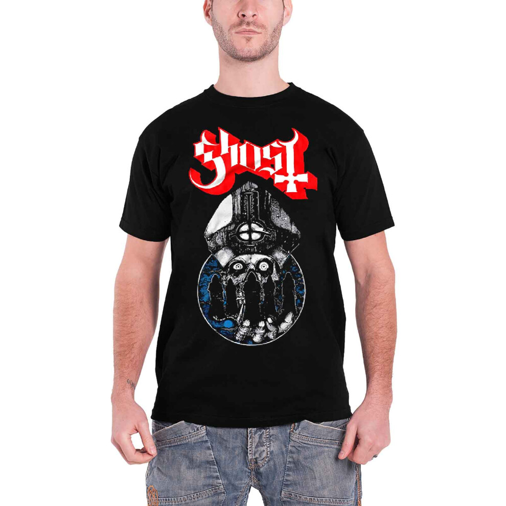 Ghost T Shirt Warriors band logo Papa new Official Mens Black