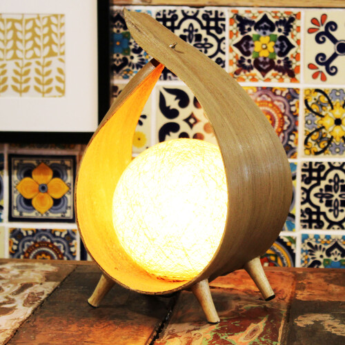 Natural Coconut Lamp  - Natural Wrapover 1