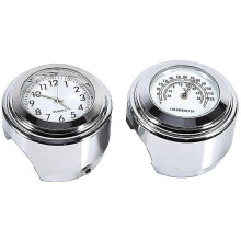 Motorcycle Handlebar Watch, 7/8 "waterproof Motorcycle Handlebar Mount Digital Clock And Temp Thermometer White