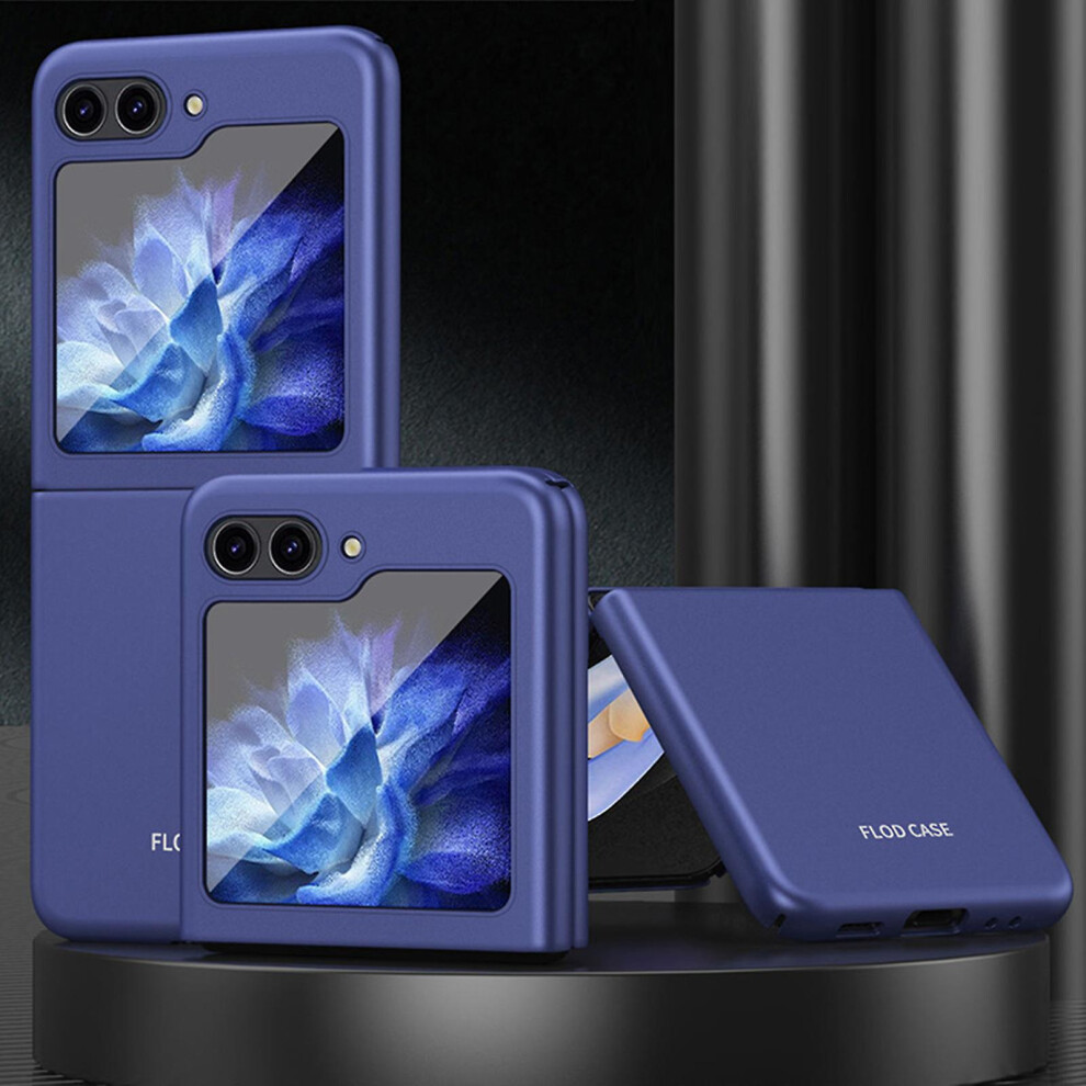 (Blue) Z Flip 5 Case, Z Flip 5 Case Luxury Design Protective Cover For Samsung Galaxy Z Flip 5 5G 2023 Blue 7669442690328